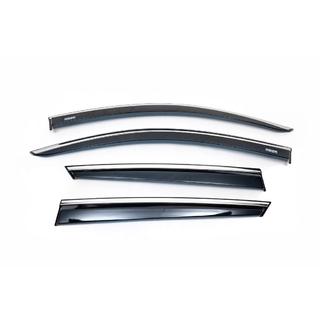Deflectoare geamuri cu ornament cromat (4 buc, Niken) foto 3