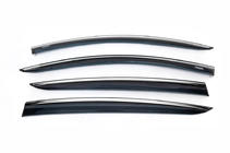 Ford Focus IV 2018- Deflectoare geamuri cu ornament cromat HB/SD (4 buc, Niken) foto 2