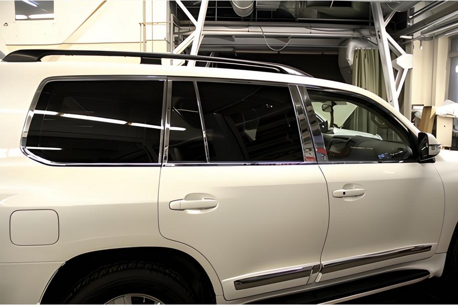 Toyota Land Cruiser 200 2007-2021 Set complet ornamente geamuri si stalpi inox Foto 17