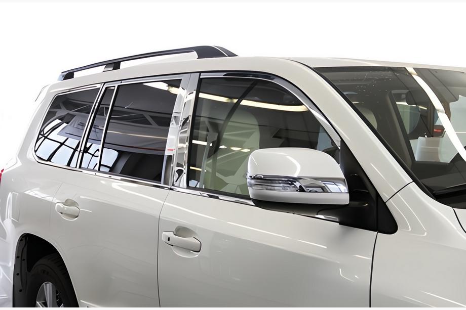 Toyota Land Cruiser 200 2007-2021 Set complet ornamente geamuri si stalpi inox Foto 16