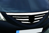 Dacia Logan MCV 2004-2014 Capace grila fata 2004-2008 (inox) Carmos - Otel Inoxidabil Turcesc foto 5