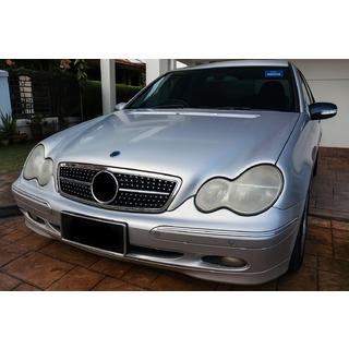 Grila Fata Diamond Silver Mercedes C-class W203 2000-2007 foto 1