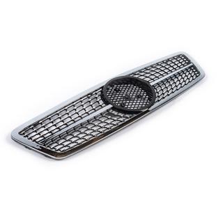 Grila Fata Diamond Silver Mercedes C-class W203 2000-2007 foto 4