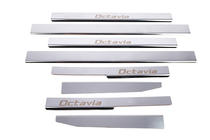 Skoda Octavia II A5 2006-2010 Protectii prag Carmos (8 buc, inox) foto 2