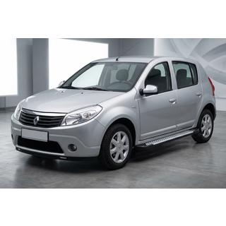 Praguri Laterale Allmond Grey (2 buc, Aluminiu) Renault Sandero 2007-2013 foto 1