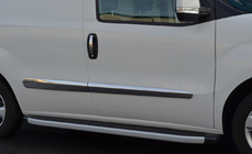 Fiat Doblo II 2010-2022 Molduri Usa Otel Inoxidabil (4 buc) OmsaLine - Otel Inoxidabil Italian foto 5