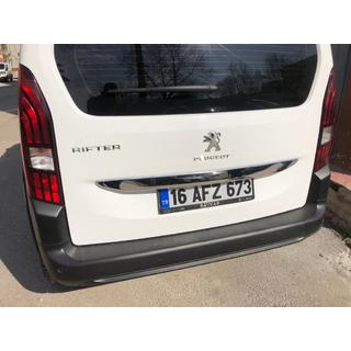 Ornament inox deasupra placutei de inmatriculare Peugeot Partner/Rifter 2019- foto 2