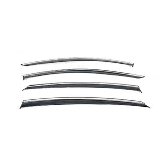 Deflectoare geamuri cu ornament cromat HB (4 buc, Niken) foto 2