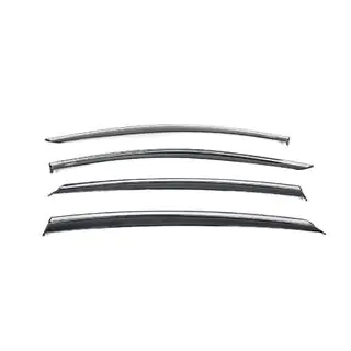 Deflectoare geamuri cu ornament cromat HB (4 buc, Niken) foto 2