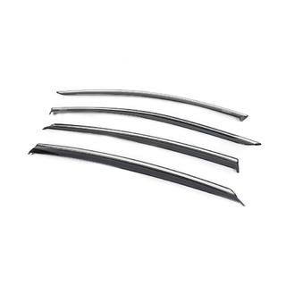 Deflectoare geamuri cu ornament cromat HB (4 buc, Niken) foto 1