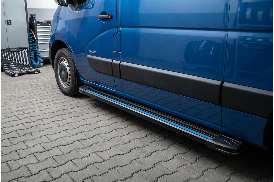 Renault Master 2011-2023 Praguri Laterale Maya Blue (2 buc, Aluminiu) Image