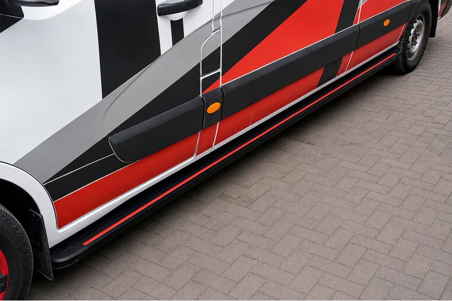 Renault Master 2011-2023 Praguri Laterale Maya Red (2 buc, Aluminiu) Image
