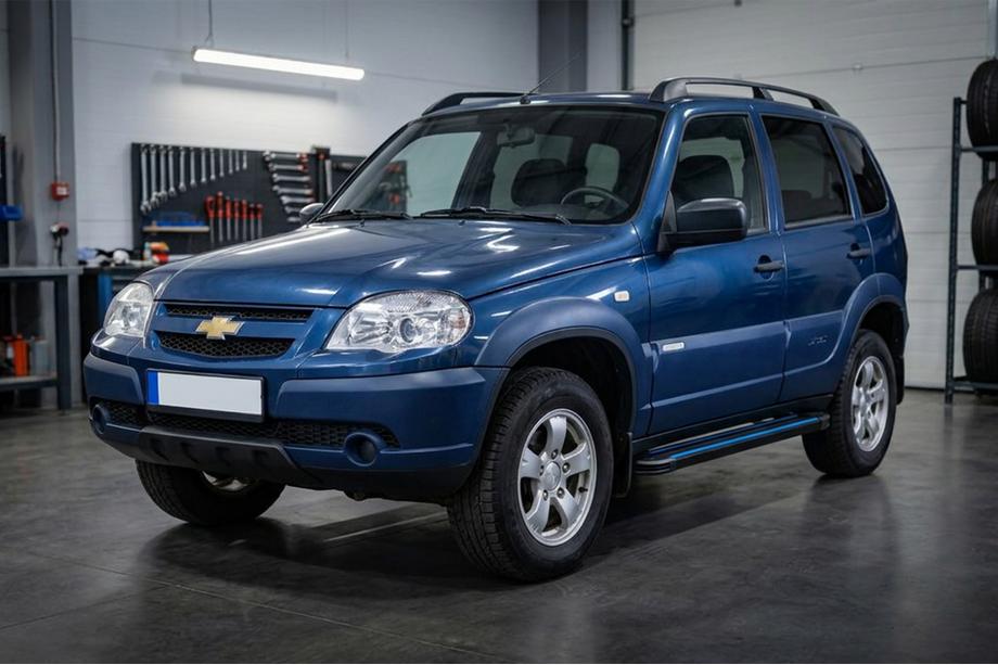Chevrolet Niva 1998-2020 Praguri Laterale Maya Blue (2 buc, Aluminiu) Image