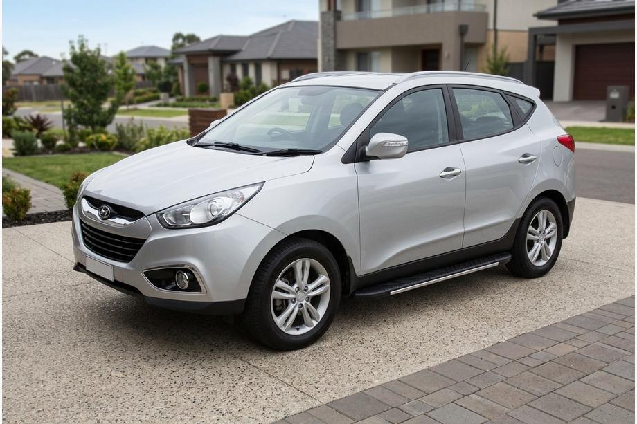 Hyundai IX-35 2010-2015 Praguri laterale Bosphorus Grey (2 buc, aluminiu) Image
