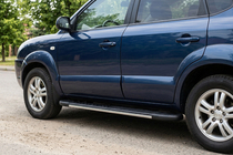 Hyundai Tucson JM 2004- Praguri laterale Bosphorus Grey (2 buc, aluminiu) foto 1