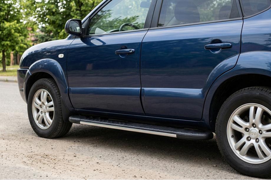 Hyundai Tucson JM 2004- Praguri laterale Bosphorus Grey (2 buc, aluminiu) Image
