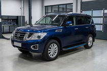Nissan Patrol Y62 2010-2024 Praguri Laterale Maya Blue (2 buc, Aluminiu) foto 1