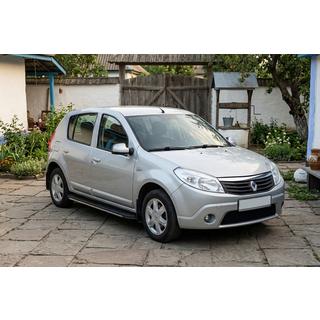 Praguri laterale Bosphorus Grey (2 buc, aluminiu) Renault Sandero 2007-2013 foto 1