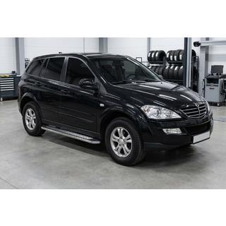 Praguri Laterale Maydos V2 (2 buc, Aluminiu si Otel Inoxidabil) SsangYong Action 2005-2018 foto 1