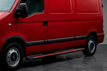 Renault Master 1998-2010 Praguri Laterale Maya Red (2 buc, Aluminiu) foto 1