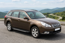 Subaru Outback 2009-2014 Praguri laterale Bosphorus Grey (2 buc, aluminiu) foto 1