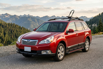 Subaru Outback 2009-2014 Praguri Laterale Maya Red (2 buc, Aluminiu) foto 1