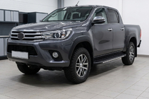 Toyota Hilux 2015- Praguri laterale Bosphorus Grey (2 buc, aluminiu) foto 1