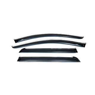 Deflectoare geamuri cu ornament crom (4 buc, HIC) Volvo XC90 2002-2014 foto 3