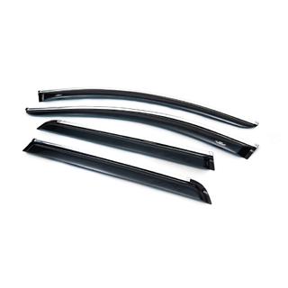 Deflectoare geamuri cu ornament crom (4 buc, HIC) Volvo XC90 2002-2014 foto 4