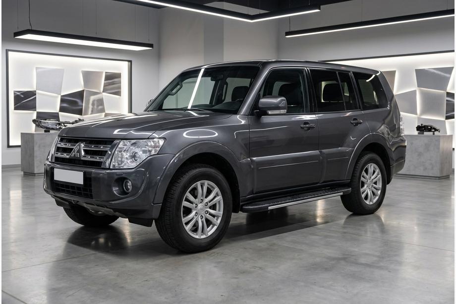 Mitsubishi Pajero Wagon IV 2006-2021 Praguri laterale Bosphorus Grey (2 buc, aluminiu) Image
