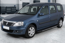 Dacia Logan MCV 2004-2014 Praguri laterale Bosphorus Grey (2 buc, aluminiu) foto 1