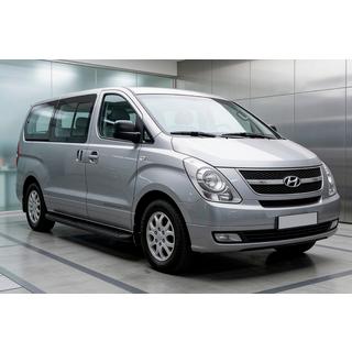 Praguri Laterale Tayga Black (2 buc, Aluminiu) Hyundai H300, H1, Starex 2008-2020 foto 1