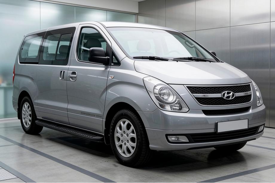 Hyundai H300, H1, Starex 2008-2020 Praguri Laterale Tayga Black (2 buc, Aluminiu) Foto 1