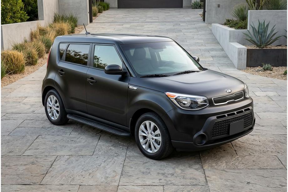Kia Soul II 2013-2018 Praguri Laterale Tayga Black (2 buc, Aluminiu) Image