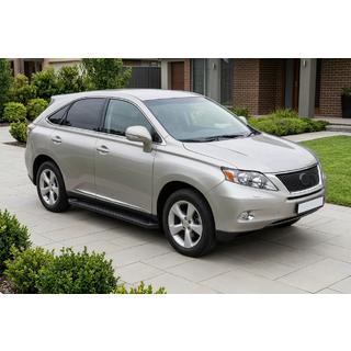 Praguri Laterale Allmond Black (2 buc, Aluminiu) Lexus RX 2009-2015 foto 1