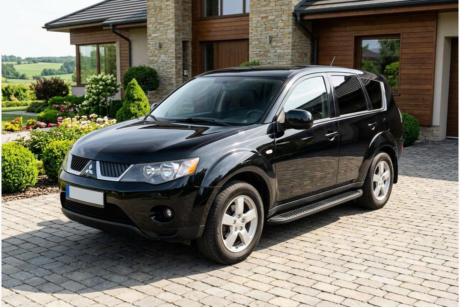 Mitsubishi Outlander 2006-2012 Praguri Laterale Tayga Black (2 buc, Aluminiu) Image