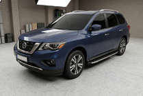 Nissan Pathfinder R52 2012-2021 Praguri Laterale BlackLine (2 buc, Aluminiu) foto 1