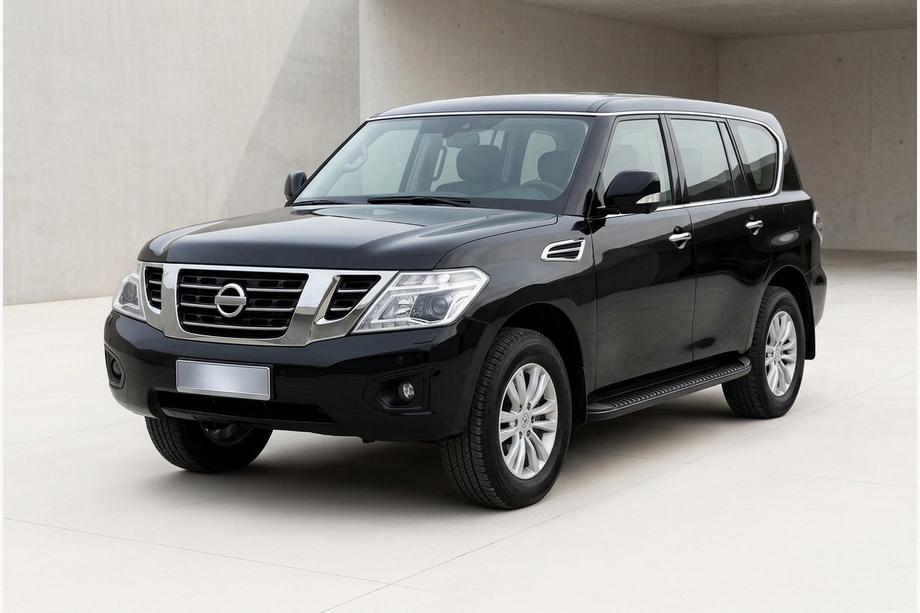 Nissan Patrol Y62 2010-2024 Praguri Laterale Tayga Black (2 buc, Aluminiu) Foto 1