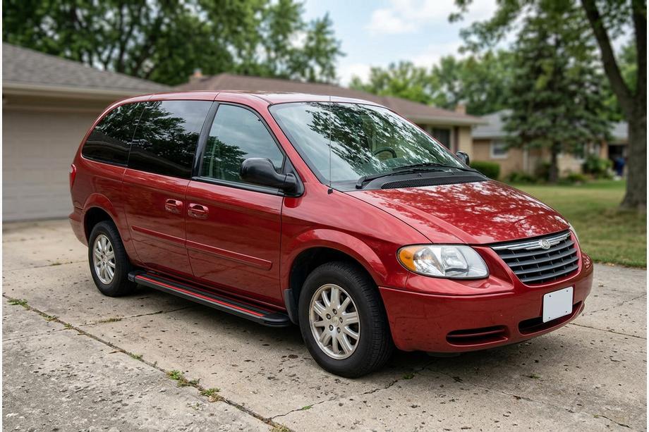 Chrysler Voyager 2001-2007 Praguri Laterale Maya Red (2 buc, Aluminiu) Image