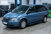 Chrysler Voyager 2001-2007 Praguri Laterale Maya Blue (2 buc, Aluminiu) foto 1
