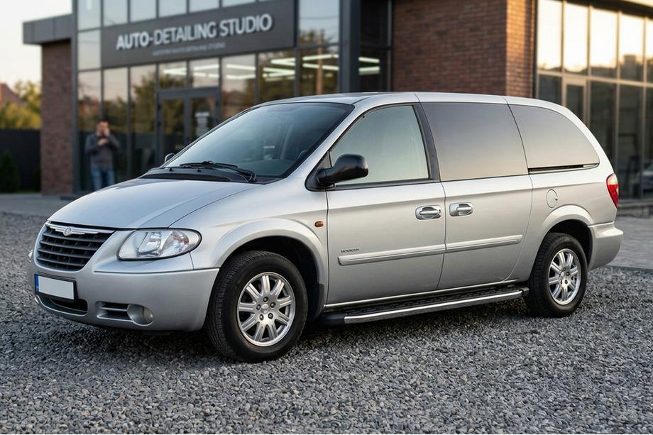 Chrysler Voyager 2001-2007 Praguri Laterale BlackLine (2 buc, Aluminiu) Image