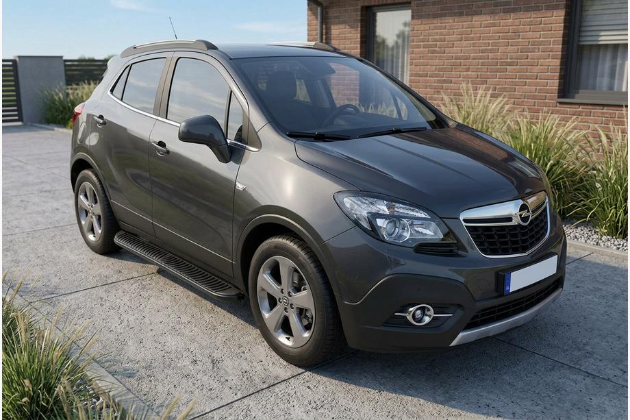 Opel Mokka 2012-2021 Praguri Laterale Tayga Black (2 buc, Aluminiu) Image