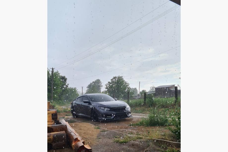 Honda Civic Sedan X 2016-2021 Lip bara fata V1 (negru) Foto 3