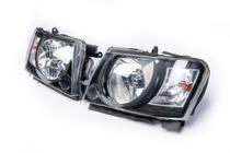 Nissan Patrol Y61 1997-2011 Faruri Fata Safari Black (2004-2008, 2buc) foto 3