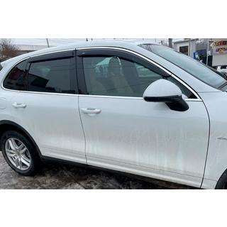 Deflectoare geamuri cu banda cromata (4 buc, HIC) Porsche Cayenne 2010-2017 foto 2