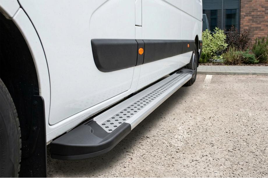Renault Master 2011-2023 Praguri Laterale New Vision Grey (2 buc, Aluminiu) Image