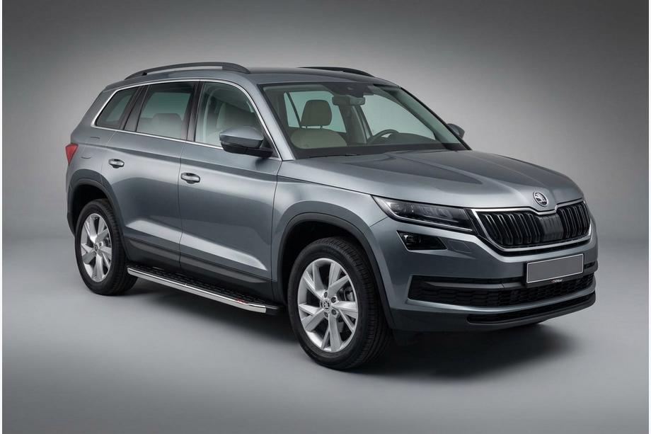 Skoda Kodiaq 2016-2023 Praguri Laterale BlackLine (2 buc, Aluminiu) Foto 1
