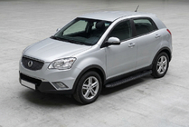 SsangYong Korando 2010-2019 Praguri Laterale Tayga Black (2 buc, Aluminiu) foto 1