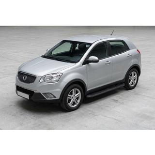 Praguri Laterale Tayga Black (2 buc, Aluminiu) SsangYong Korando 2010-2019 foto 1