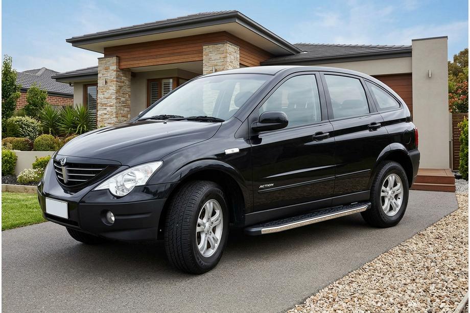 SsangYong Action 2005-2018 Praguri Laterale BlackLine (2 buc, Aluminiu) Image